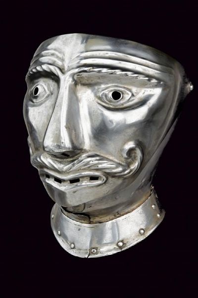 Visiera grottesca  - Asta Rare Armi Antiche e Armature da Tutto il Mondo - Associazione Nazionale - Case d'Asta italiane