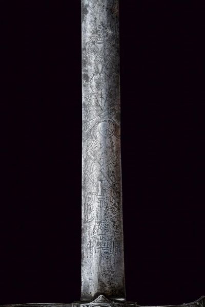 Interessante spada con lama incisa  - Asta Rare Armi Antiche e Armature da Tutto il Mondo - Associazione Nazionale - Case d'Asta italiane