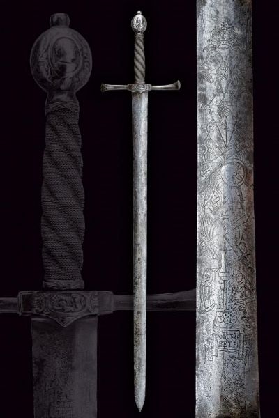 Interessante spada con lama incisa  - Asta Rare Armi Antiche e Armature da Tutto il Mondo - Associazione Nazionale - Case d'Asta italiane