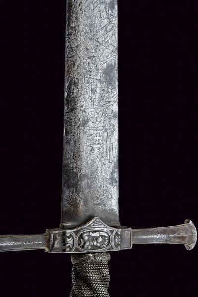 Interessante spada con lama incisa  - Asta Rare Armi Antiche e Armature da Tutto il Mondo - Associazione Nazionale - Case d'Asta italiane