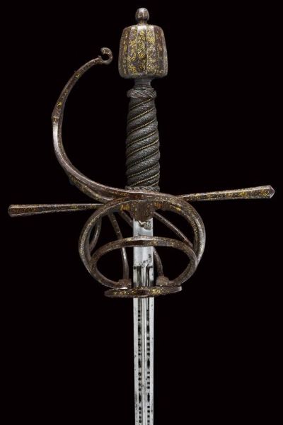 Magnifica spada da lato a tre ponti  - Asta Rare Armi Antiche e Armature da Tutto il Mondo - Associazione Nazionale - Case d'Asta italiane