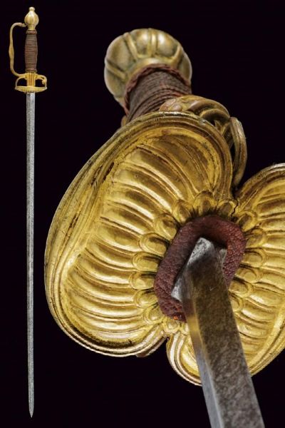 Spadino con interessante  lama incisa  - Asta Rare Armi Antiche e Armature da Tutto il Mondo - Associazione Nazionale - Case d'Asta italiane