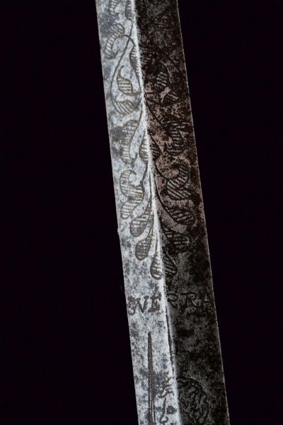 Spadino con interessante  lama incisa  - Asta Rare Armi Antiche e Armature da Tutto il Mondo - Associazione Nazionale - Case d'Asta italiane