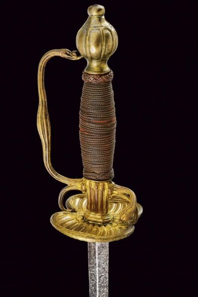 Spadino con interessante  lama incisa  - Asta Rare Armi Antiche e Armature da Tutto il Mondo - Associazione Nazionale - Case d'Asta italiane