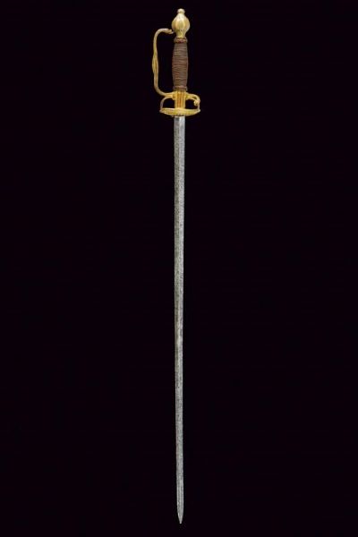 Spadino con interessante  lama incisa  - Asta Rare Armi Antiche e Armature da Tutto il Mondo - Associazione Nazionale - Case d'Asta italiane