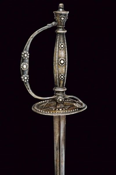Bello spadino con fornimenti in argento  - Asta Rare Armi Antiche e Armature da Tutto il Mondo - Associazione Nazionale - Case d'Asta italiane