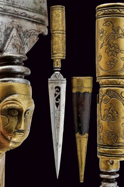 Bella baionetta da caccia incisa con lama traforata  - Asta Rare Armi Antiche e Armature da Tutto il Mondo - Associazione Nazionale - Case d'Asta italiane