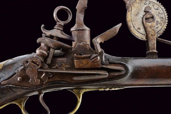 Raro prova polvere a pietra focaia  - Asta Rare Armi Antiche e Armature da Tutto il Mondo - Associazione Nazionale - Case d'Asta italiane