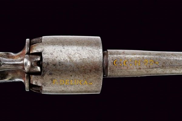 Revolver a luminello firmato F. De Luca  - Asta Rare Armi Antiche e Armature da Tutto il Mondo - Associazione Nazionale - Case d'Asta italiane