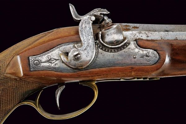 Pistola a luminello da ufficiale  - Asta Rare Armi Antiche e Armature da Tutto il Mondo - Associazione Nazionale - Case d'Asta italiane