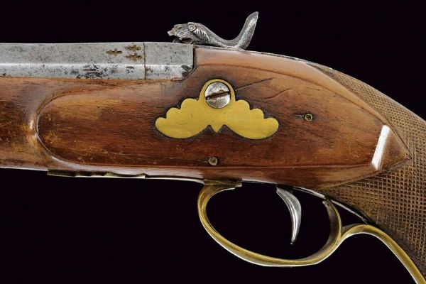 Pistola a luminello da ufficiale  - Asta Rare Armi Antiche e Armature da Tutto il Mondo - Associazione Nazionale - Case d'Asta italiane