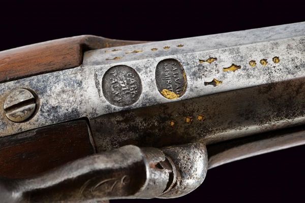Pistola a luminello con raro sistema  - Asta Rare Armi Antiche e Armature da Tutto il Mondo - Associazione Nazionale - Case d'Asta italiane