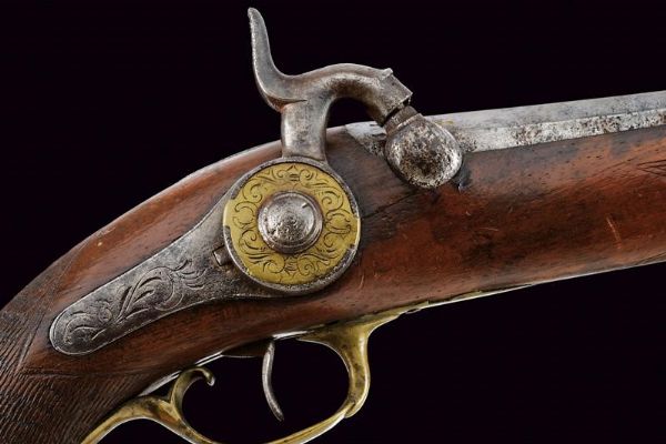 Pistola a luminello con raro sistema  - Asta Rare Armi Antiche e Armature da Tutto il Mondo - Associazione Nazionale - Case d'Asta italiane