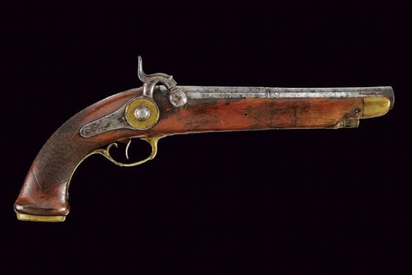 Pistola a luminello con raro sistema  - Asta Rare Armi Antiche e Armature da Tutto il Mondo - Associazione Nazionale - Case d'Asta italiane