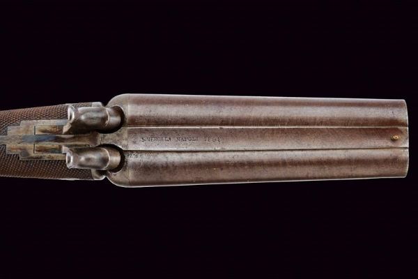 Elegante pistola a luminello a due canne di S. Merolla  - Asta Rare Armi Antiche e Armature da Tutto il Mondo - Associazione Nazionale - Case d'Asta italiane