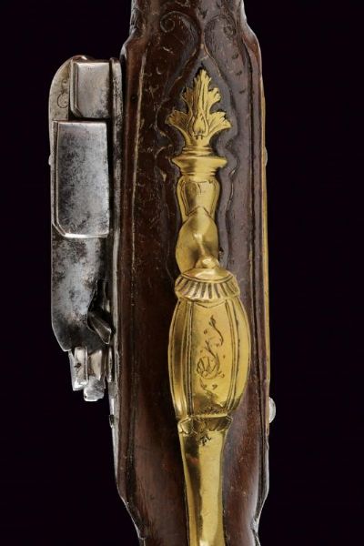 Pistola alla micheletta a pietra focaia  - Asta Rare Armi Antiche e Armature da Tutto il Mondo - Associazione Nazionale - Case d'Asta italiane