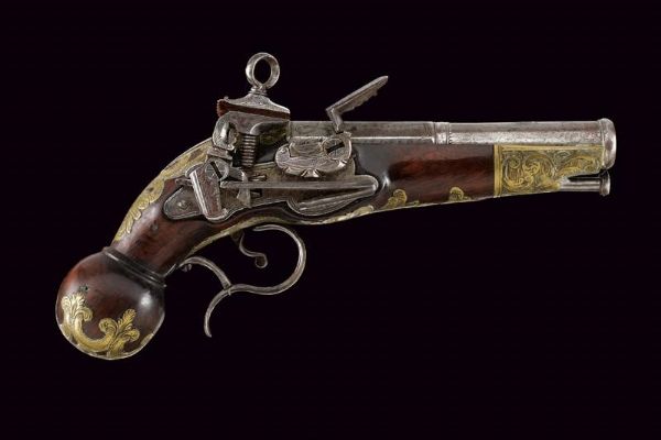 Rara pistola Ripoll alla micheletta a pietra focaia  - Asta Rare Armi Antiche e Armature da Tutto il Mondo - Associazione Nazionale - Case d'Asta italiane