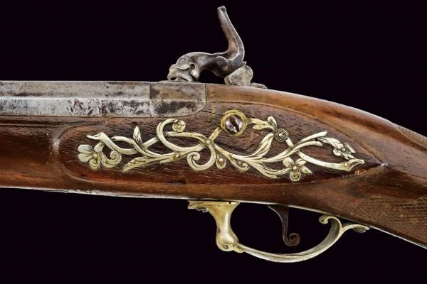 Fucile alla micheletta ridotto a luminello  - Asta Rare Armi Antiche e Armature da Tutto il Mondo - Associazione Nazionale - Case d'Asta italiane