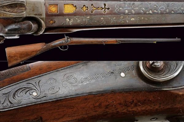 Fucile a luminello firmato P. Scarrafone  - Asta Rare Armi Antiche e Armature da Tutto il Mondo - Associazione Nazionale - Case d'Asta italiane