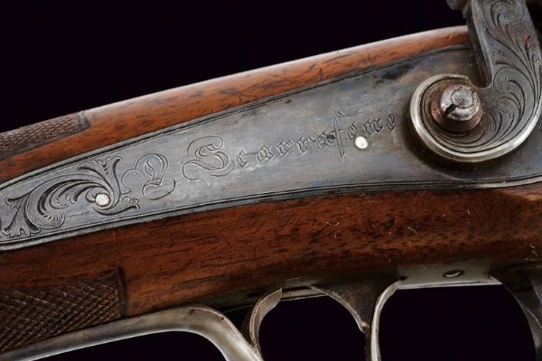 Fucile a luminello firmato P. Scarrafone  - Asta Rare Armi Antiche e Armature da Tutto il Mondo - Associazione Nazionale - Case d'Asta italiane