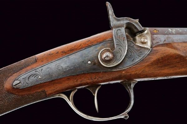 Fucile a luminello firmato P. Scarrafone  - Asta Rare Armi Antiche e Armature da Tutto il Mondo - Associazione Nazionale - Case d'Asta italiane