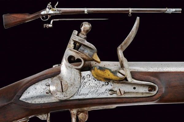 Fucile a pietra focaia da fanteria con baionetta  - Asta Rare Armi Antiche e Armature da Tutto il Mondo - Associazione Nazionale - Case d'Asta italiane