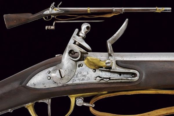 Fucile a pietra focaia da dragoni Mod. AN 9 con baionetta, d'epoca imperiale  - Asta Rare Armi Antiche e Armature da Tutto il Mondo - Associazione Nazionale - Case d'Asta italiane