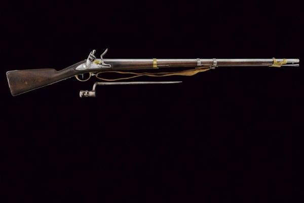 Fucile a pietra focaia da dragoni Mod. AN 9 con baionetta, d'epoca imperiale  - Asta Rare Armi Antiche e Armature da Tutto il Mondo - Associazione Nazionale - Case d'Asta italiane