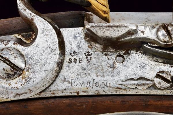 Raro fucile a pietra focaia da fanteria Mod. 1728 con baionetta  - Asta Rare Armi Antiche e Armature da Tutto il Mondo - Associazione Nazionale - Case d'Asta italiane