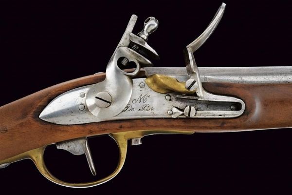 Raro moschettone a pietra sul tipo del Mod. 1786 da ussari  - Asta Rare Armi Antiche e Armature da Tutto il Mondo - Associazione Nazionale - Case d'Asta italiane