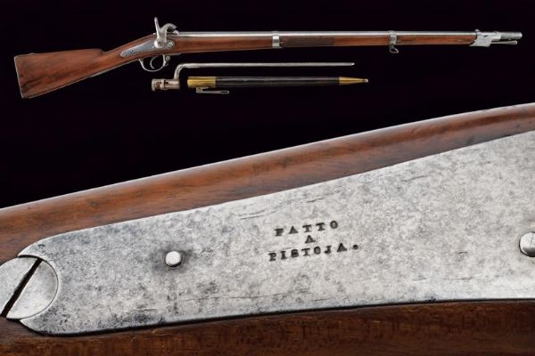 Raro fucile a luminello con baionetta  - Asta Rare Armi Antiche e Armature da Tutto il Mondo - Associazione Nazionale - Case d'Asta italiane