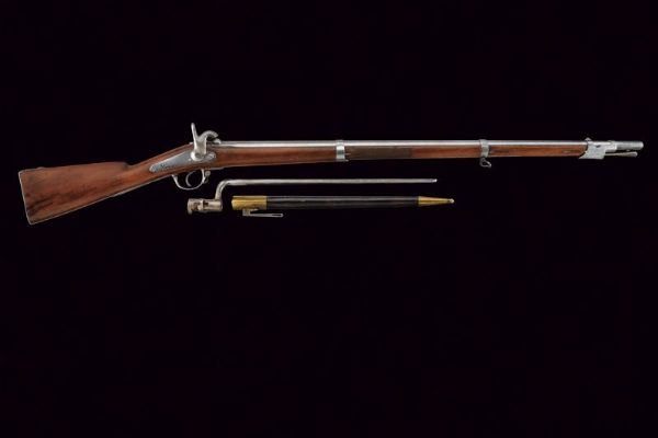 Raro fucile a luminello con baionetta  - Asta Rare Armi Antiche e Armature da Tutto il Mondo - Associazione Nazionale - Case d'Asta italiane