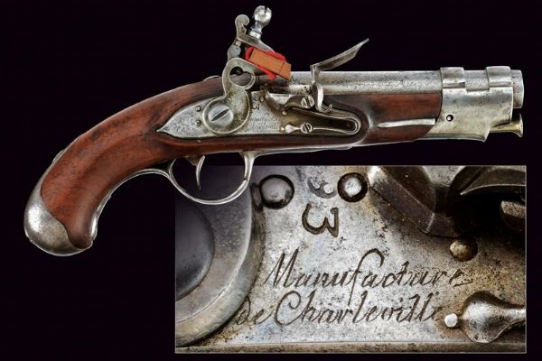 Pistola a pietra focaia Mod. 1770 da Marechaussee  - Asta Rare Armi Antiche e Armature da Tutto il Mondo - Associazione Nazionale - Case d'Asta italiane