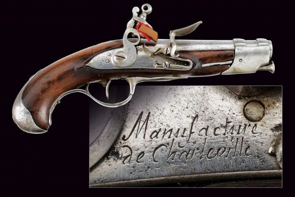 Pistola a pietra focaia da gendarmeria mod. AN 9  - Asta Rare Armi Antiche e Armature da Tutto il Mondo - Associazione Nazionale - Case d'Asta italiane