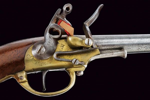 Pistola a pietra focaia Mod. 1777  - Asta Rare Armi Antiche e Armature da Tutto il Mondo - Associazione Nazionale - Case d'Asta italiane