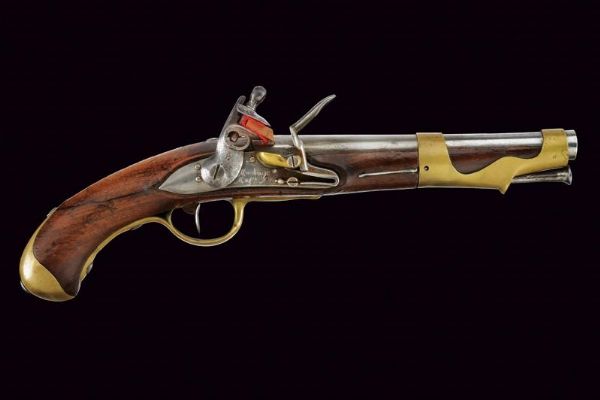 Pistola a pietra focaia Mod. 1763/66  - Asta Rare Armi Antiche e Armature da Tutto il Mondo - Associazione Nazionale - Case d'Asta italiane