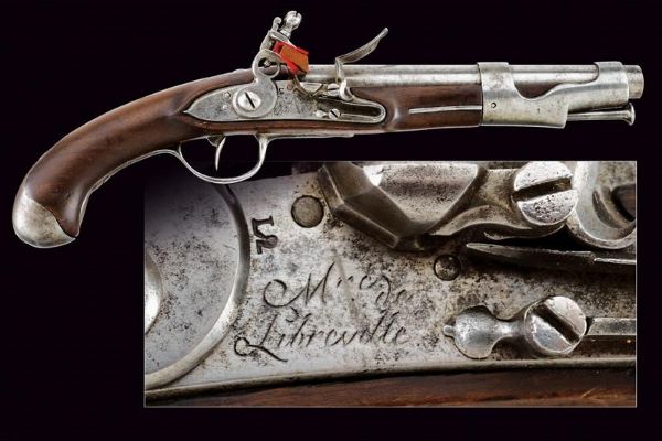 Pistola a pietra focaia Mod. 1763-66  - Asta Rare Armi Antiche e Armature da Tutto il Mondo - Associazione Nazionale - Case d'Asta italiane