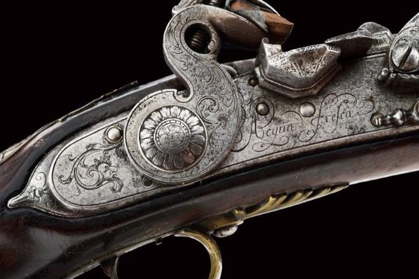 Elegante fucile alla fiorentina di Acqua Fresca  - Asta Rare Armi Antiche e Armature da Tutto il Mondo - Associazione Nazionale - Case d'Asta italiane