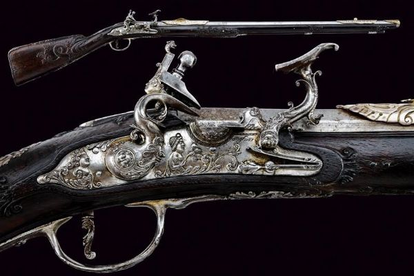 Bellissimo fucile alla fiorentina di Giuseppe Guardiani  - Asta Rare Armi Antiche e Armature da Tutto il Mondo - Associazione Nazionale - Case d'Asta italiane