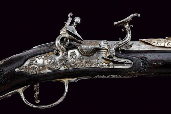 Bellissimo fucile alla fiorentina di Giuseppe Guardiani  - Asta Rare Armi Antiche e Armature da Tutto il Mondo - Associazione Nazionale - Case d'Asta italiane