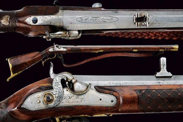 Bel fucile da tiro a luminello di J. H. Frey  - Asta Rare Armi Antiche e Armature da Tutto il Mondo - Associazione Nazionale - Case d'Asta italiane
