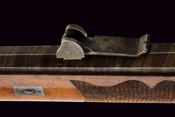 Fucile da tiro a luminello tipo cantonale firmato L. C. Perrenoud  - Asta Rare Armi Antiche e Armature da Tutto il Mondo - Associazione Nazionale - Case d'Asta italiane