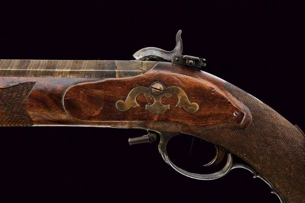 Fucile da tiro a luminello tipo cantonale firmato L. C. Perrenoud  - Asta Rare Armi Antiche e Armature da Tutto il Mondo - Associazione Nazionale - Case d'Asta italiane