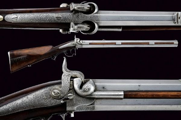 Sovrapposto a luminello firmato Pirko  - Asta Rare Armi Antiche e Armature da Tutto il Mondo - Associazione Nazionale - Case d'Asta italiane