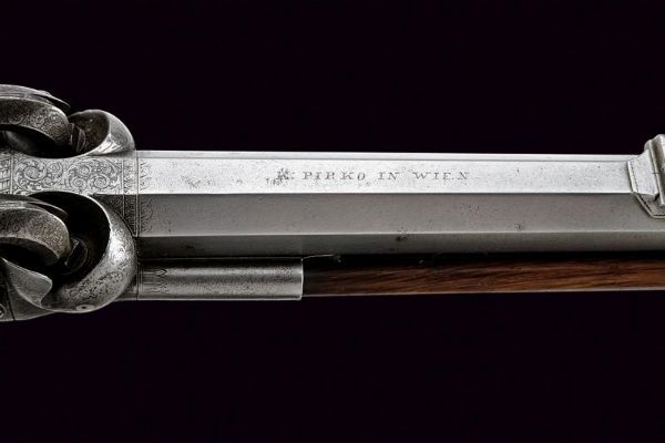 Sovrapposto a luminello firmato Pirko  - Asta Rare Armi Antiche e Armature da Tutto il Mondo - Associazione Nazionale - Case d'Asta italiane