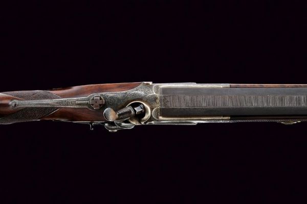 Bellissimo fucile da tiro a percussione centrale di regia appartenenza  - Asta Rare Armi Antiche e Armature da Tutto il Mondo - Associazione Nazionale - Case d'Asta italiane