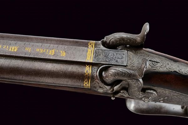 Bella doppietta a luminello di Karl Pirko  - Asta Rare Armi Antiche e Armature da Tutto il Mondo - Associazione Nazionale - Case d'Asta italiane