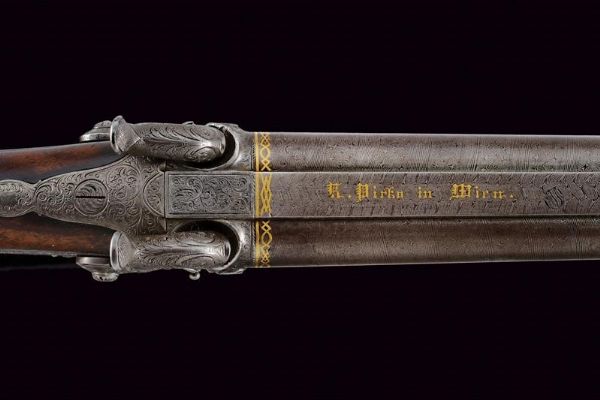 Bella doppietta a luminello di Karl Pirko  - Asta Rare Armi Antiche e Armature da Tutto il Mondo - Associazione Nazionale - Case d'Asta italiane