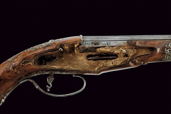 Fine pistola a ruota attribuita a Giovan Antonio Gavacciolo  - Asta Rare Armi Antiche e Armature da Tutto il Mondo - Associazione Nazionale - Case d'Asta italiane
