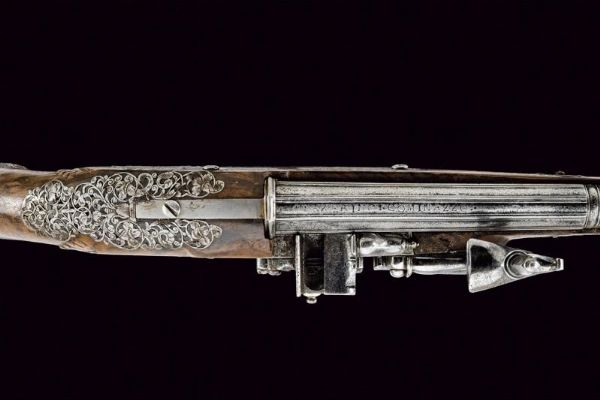 Fine pistola a ruota attribuita a Giovan Antonio Gavacciolo  - Asta Rare Armi Antiche e Armature da Tutto il Mondo - Associazione Nazionale - Case d'Asta italiane